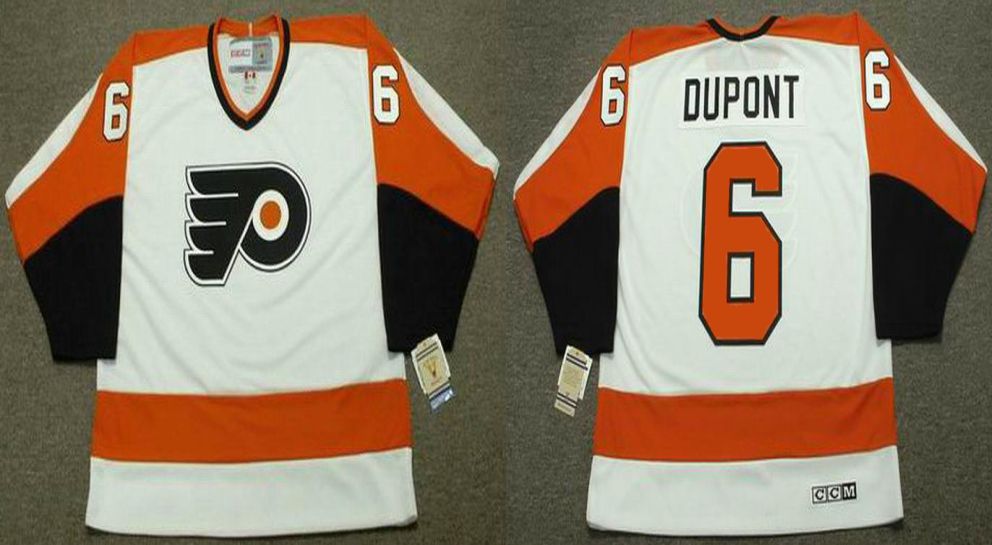 2019 Men Philadelphia Flyers #6 Dupont White CCM NHL jerseys